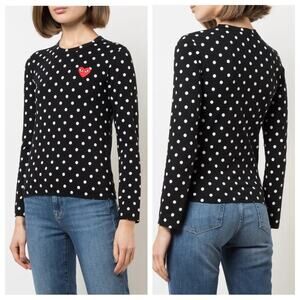 Comme des Garçons PLAY Polka-Dot Long Sleeve T-Shirt L